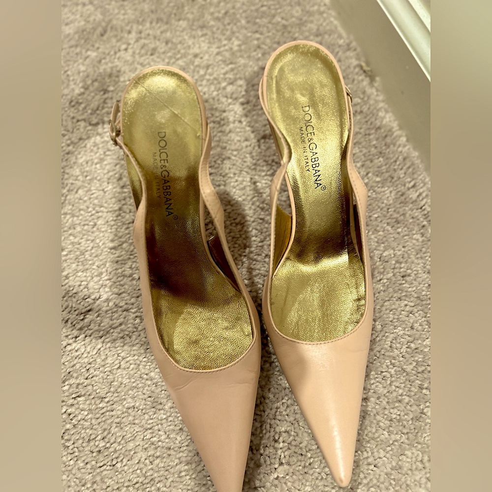 Dolce & Gabbana pink sling backs